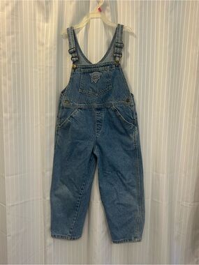 Vintage 90s GUESS Kids Denim Overalls - Youth Size 5/6 (Estimated) Medium Wash